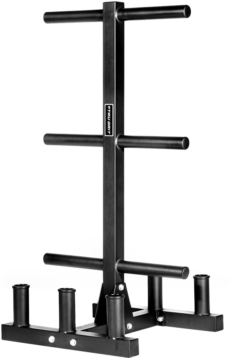 Plate and Olympic Bar Rack|Loaded with optional plates