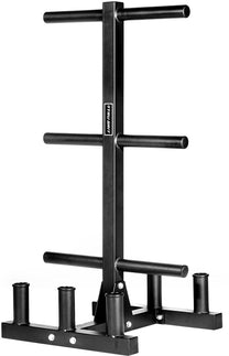 Plate and Olympic Bar Rack|Loaded with optional plates