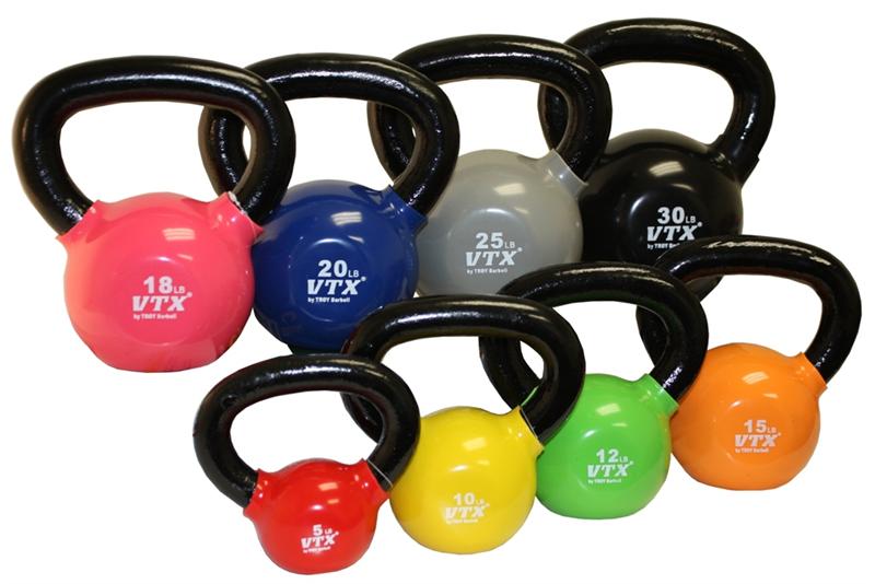 Troy Barbell VTX Vinyl Kettlebell - 30b Black (1 kettlebell)