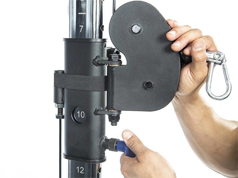 XFT Main|Side View|Front View|Pin Adjustment|Pull Up Bar|Working Space|Barbell Travel Path|Vertical Adjustments|With Optional Bench|Golf Digest Award