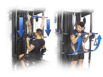 XFT Main|Side View|Front View|Pin Adjustment|Pull Up Bar|Working Space|Barbell Travel Path|Vertical Adjustments|With Optional Bench|Golf Digest Award