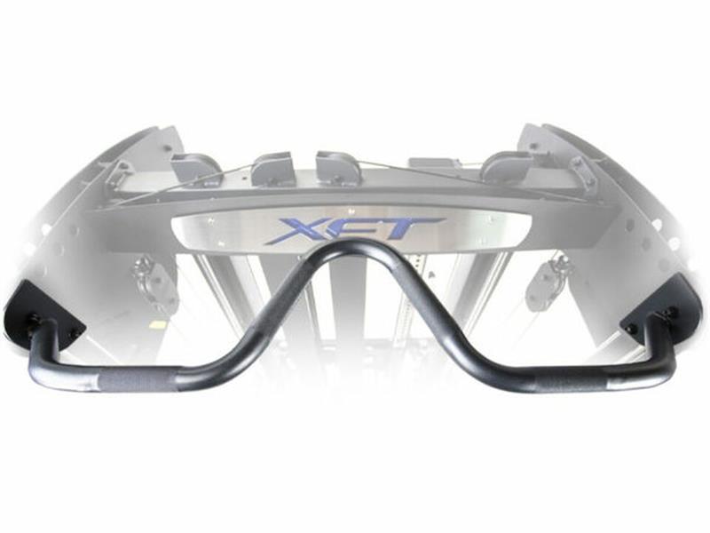 XFT Main|Side View|Front View|Pin Adjustment|Pull Up Bar|Working Space|Barbell Travel Path|Vertical Adjustments|With Optional Bench|Golf Digest Award